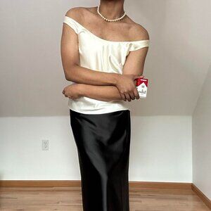 ASOS Design Silk Like White Tank Top Size 8